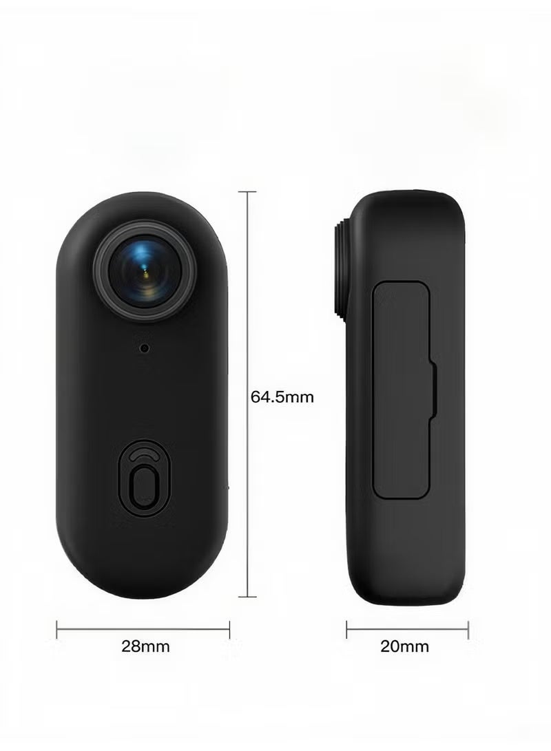 ZONBON كاميرا جسم بدقة 4K Ultra HD مع تسجيل صوتي، كاميرا أكشن مقاومة للماء حتى 30 متر، بطارية لمدة 120 دقيقة، مشبك مغناطيسي وقابل للدوران 360° للدراجات، الحيوانات الأليفة، الرياضة – أسود - Image 3